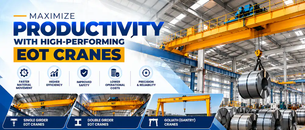 Maximize Productivity with High-Performing EOT Cranes